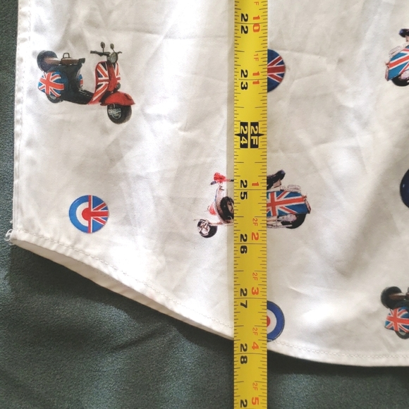 Claudio Lugli Couture Mod Vespa Print Shirt S NWT - Picture 13 of 14